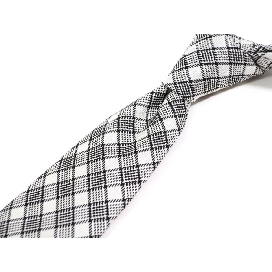 グッチ Gucci チェック柄 シルク 3つ折り ネクタイ ホワイト ブラック 1 リタリオリブロ ヤフーショップ 通販 Yahoo ショッピング