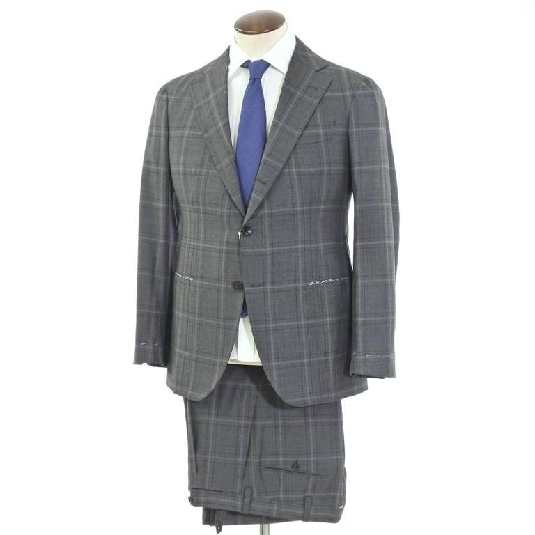 Alfonso グレー系 Sirica メンズファッション チェック ウール シリカ アルフォンゾ 50 1 リタリオリブロ ウール ヤフーショップ シリカ 3つボタンスーツ シングルスーツ