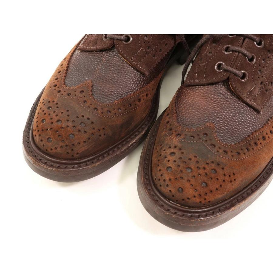 トリッカーズ Trickers M7292 バートン コンビ ウイングチップシューズ ダークブラウン 8 1/2｜ritagliolibro｜05