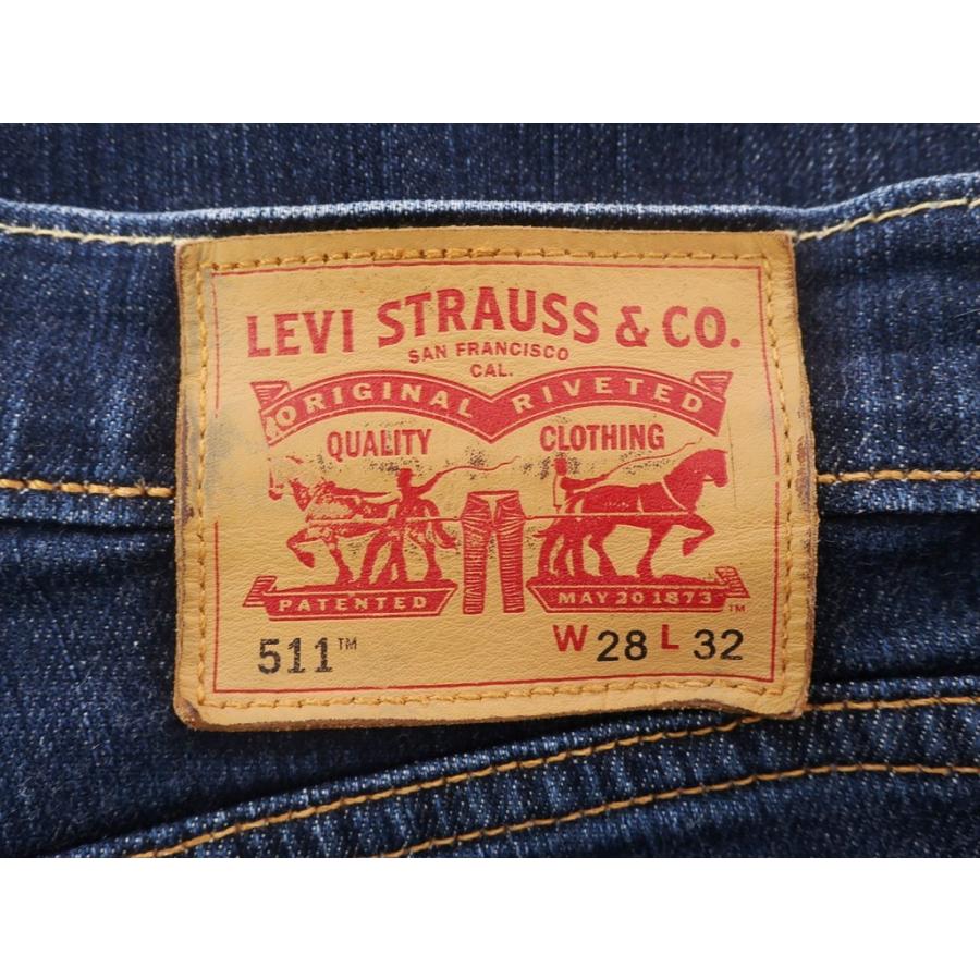 リーバイス Levi's ストレッチデニムパンツ ジーンズ 511 ネイビー 28｜ritagliolibro｜07