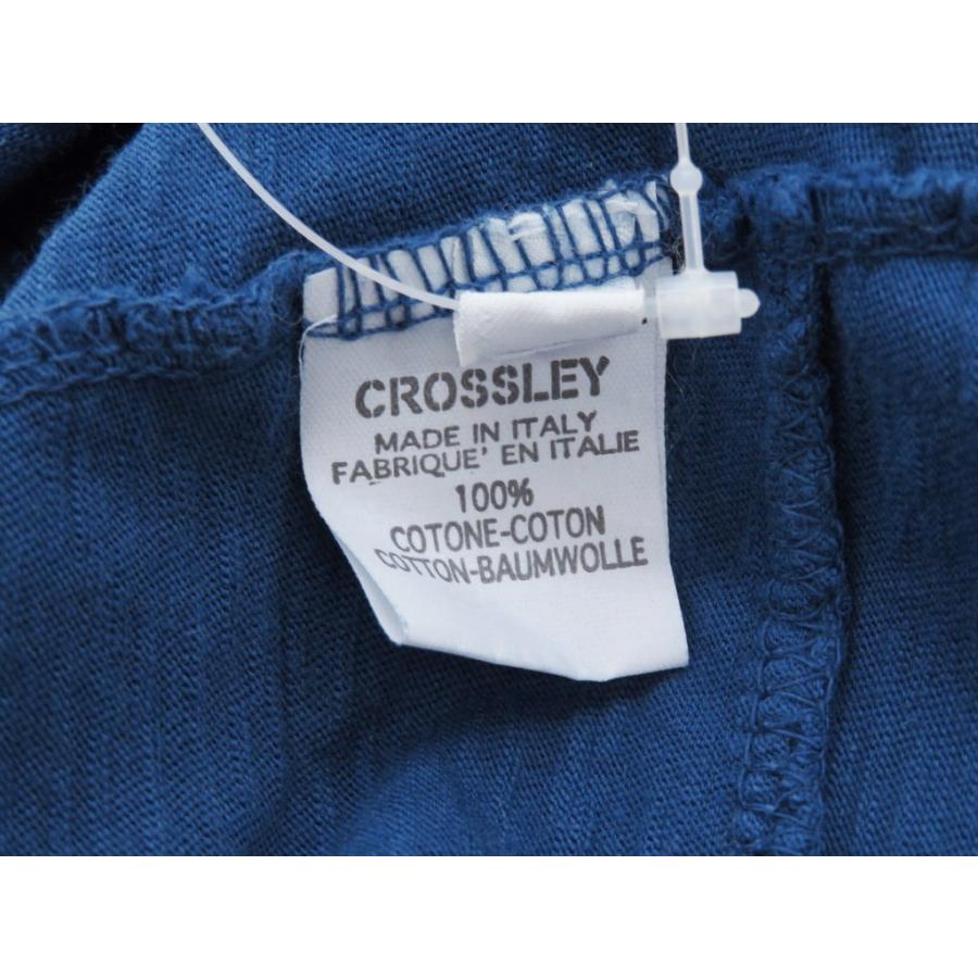クロスリー CROSSLEY コットン 半袖VネックTシャツ ブルー S : 1 