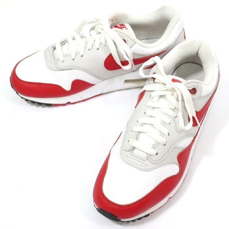 ナイキ Nike Airmax90 エアマックス90 レザースニーカー Aj7695 100 ホワイト レッド 26 5 1 リタリオリブロ ヤフーショップ 通販 Yahoo ショッピング