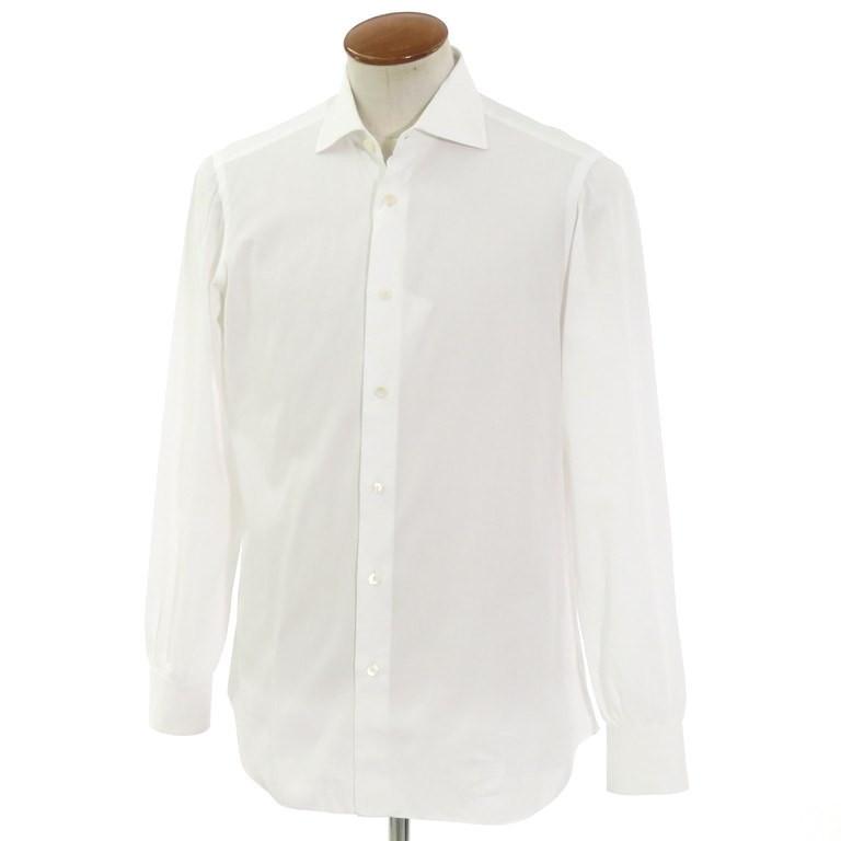 アヴィーノ AVINO コットン ワイドカラードレスシャツ ホワイト 40｜ritagliolibro