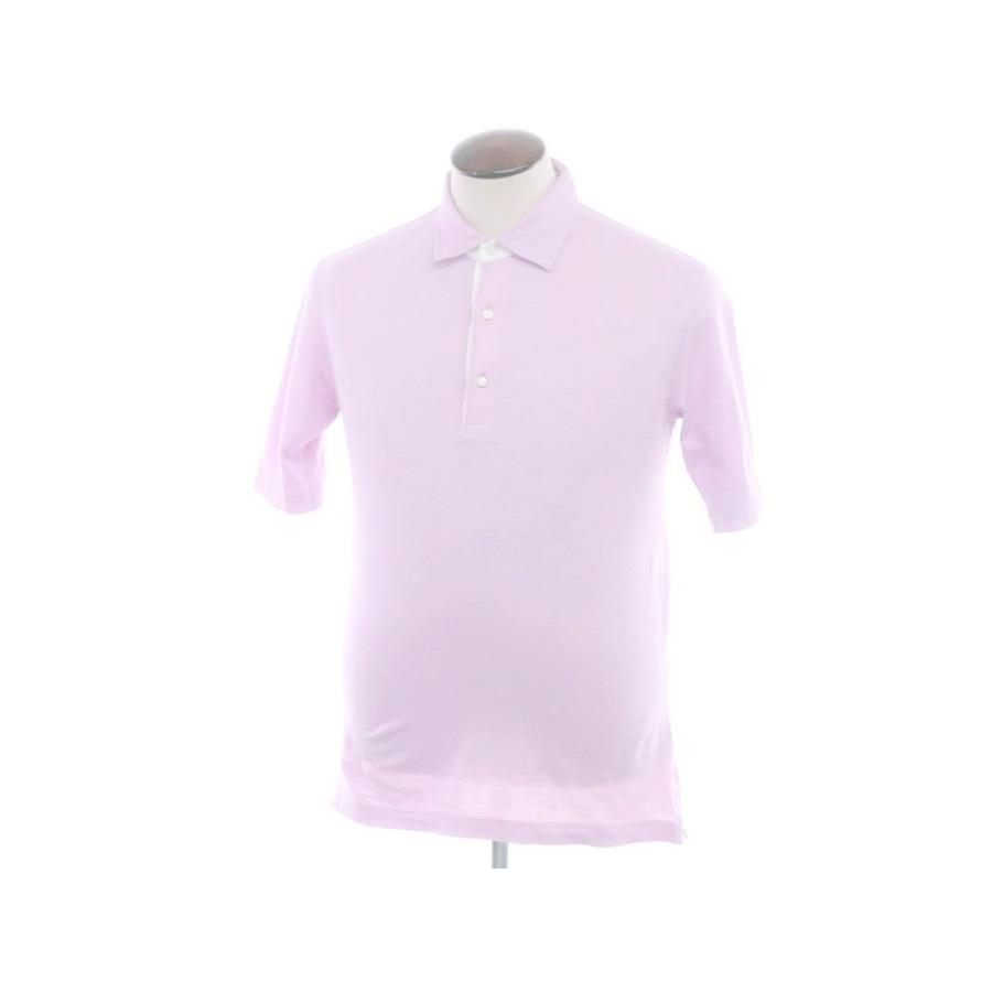 ロロピアーナ Loro Piana コットンリネン 半袖ポロシャツ ピンク