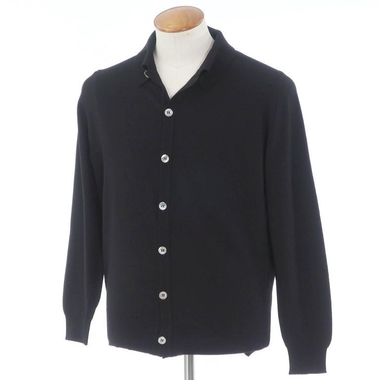 未使用 イギリス製 古着 90's ジョンスメドレー ハイゲージ カーディガン JOHN SMEDLEY襟付きハイゲージカーディガン』 ジョン スメドレー