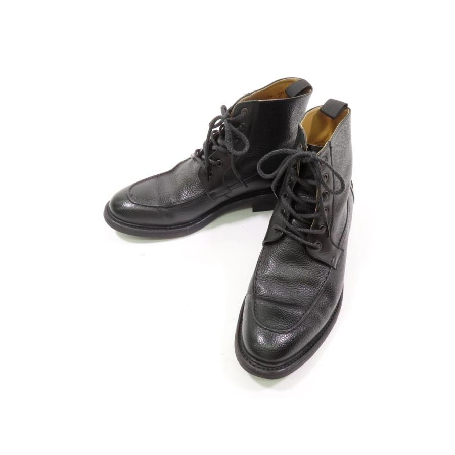 バーウィック BERWICK カントリーカーフ Uチップブーツ ブラック