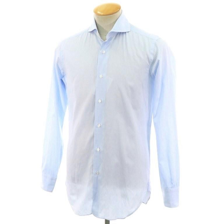 イセタンメンズ Isetan Mens ストライプ柄 コットン タブカラー ドレスシャツ ライトブルー ホワイト 37 1 リタリオリブロ ヤフーショップ 通販 Yahoo ショッピング