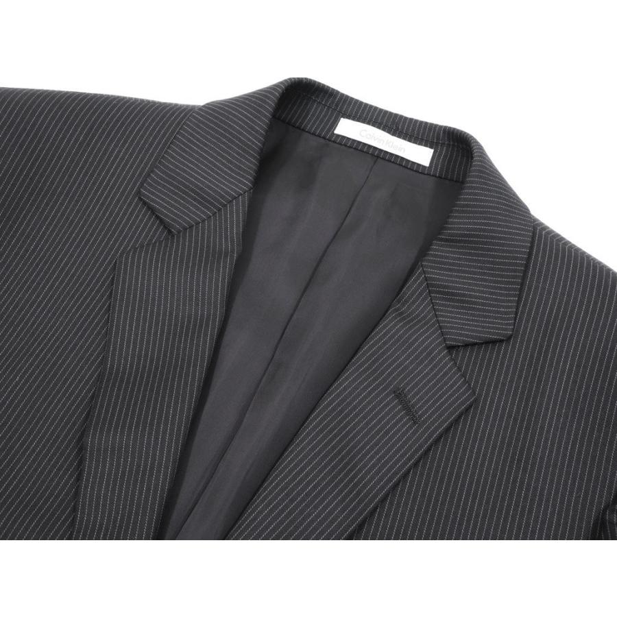 カルバンクライン Calvin Klein ストライプ ウール スリーピース 2bスーツ ブラック グレー 38 33 1 リタリオリブロ ヤフーショップ 通販 Yahoo ショッピング