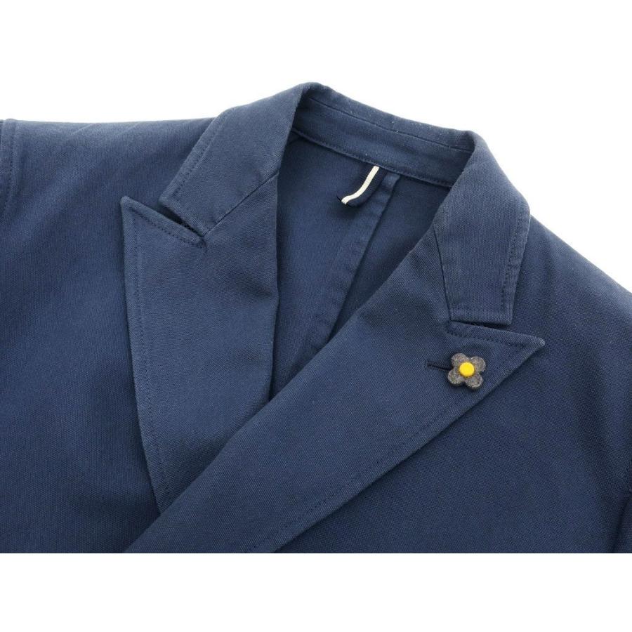 ラルディーニ LARDINI コットン 8つボタン ダブルジャケット ネイビー