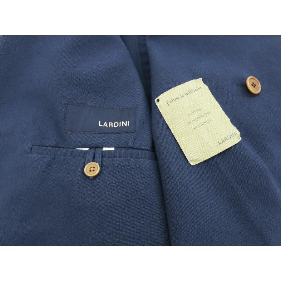 ラルディーニ LARDINI コットン 8つボタン ダブルジャケット ネイビー