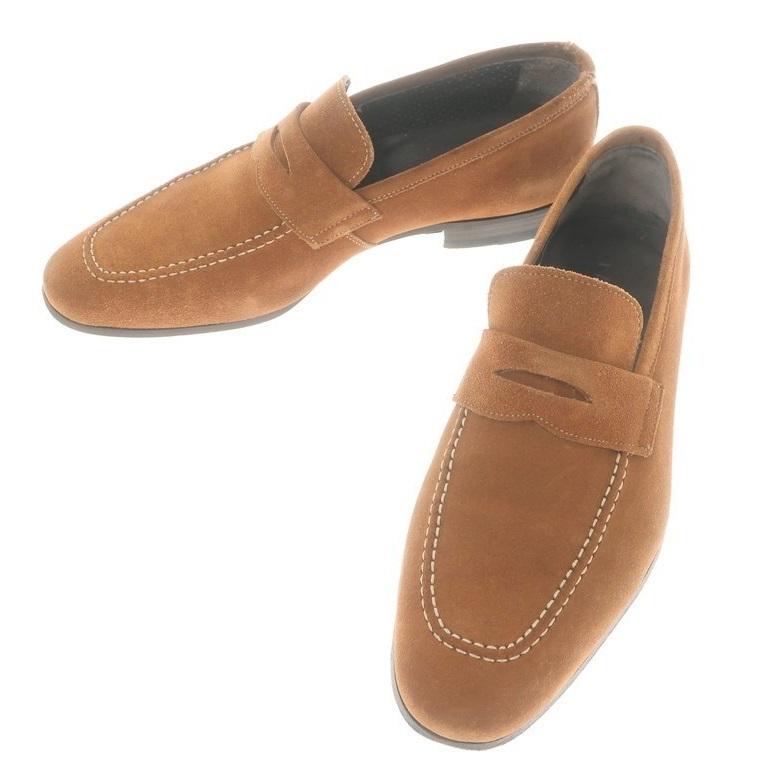 パコ ミラン paco milan スエード コインローファー ブラウン 40 :1