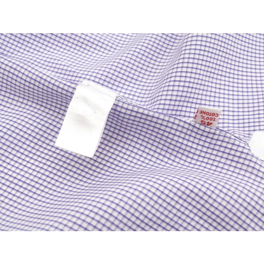 イザイア ISAIA コットン チェック ホリゾンタルカラードレスシャツ ホワイト×パープル 記載なし（37位）｜ritagliolibro｜08