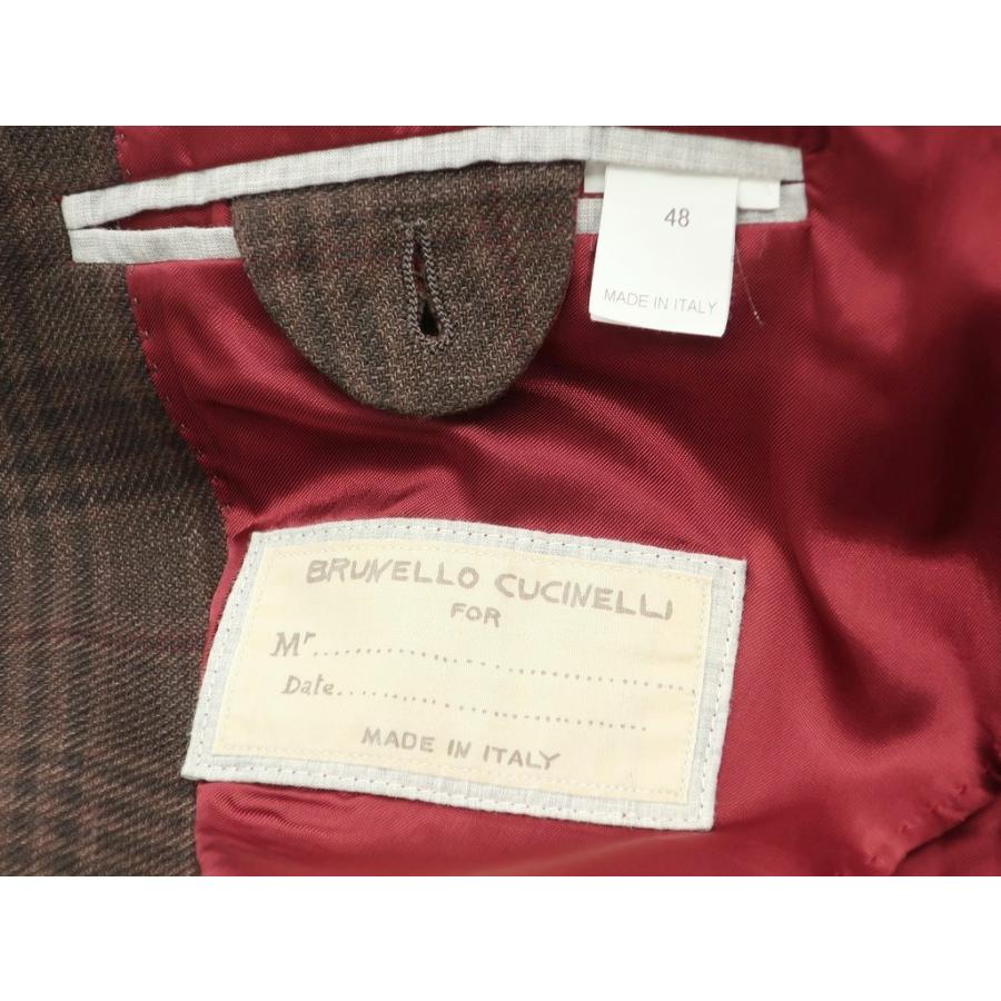 ブルネロ クチネリ BRUNELLO CUCINELLI シルク混リネンウール 3B カジュアルジャケット ブラウン 48｜ritagliolibro｜09