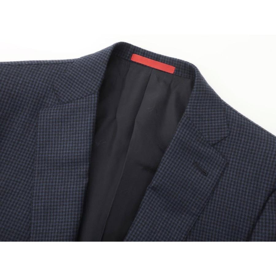 イザイア ISAIA ユナイテッドアローズ別注 ウール チェック 2つボタン スーツ ネイビー系 46｜ritagliolibro｜06