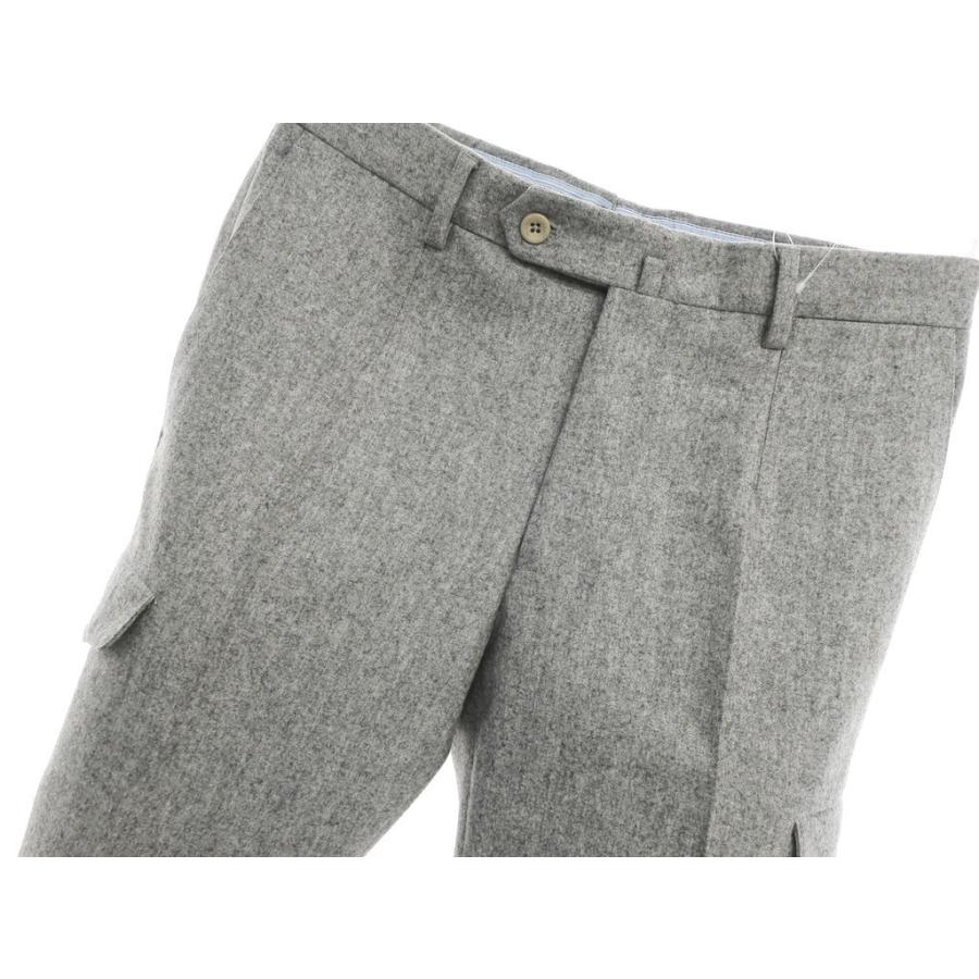 インコテックス　ライトグレー カーゴスラックス ウール SUPER 100'S インコテックス INCOTEX SUPER100'Sウール カーゴスラックス パンツ