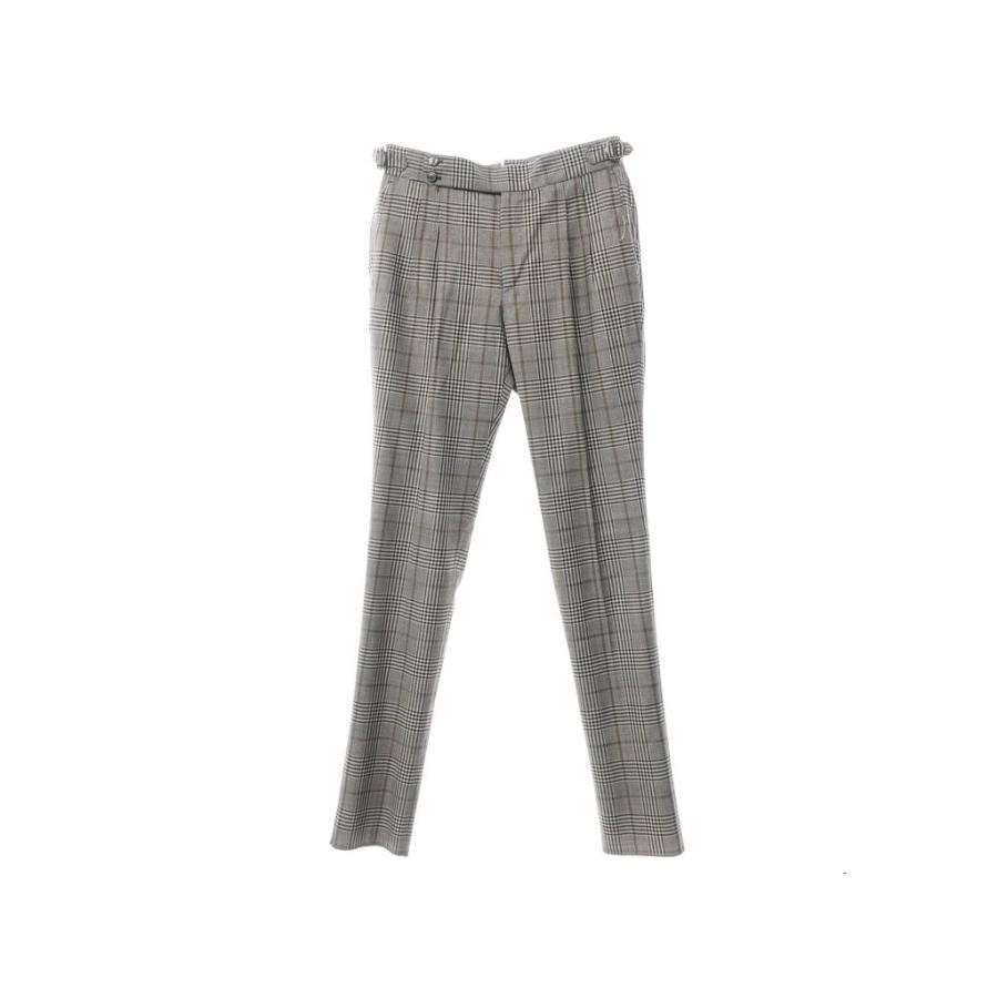 品質満点 チェック ウール Torino Pt ピーティートリノ 即日発送可 1万円以上送料無料 スラックス 48 ブラウン系 パンツ スーツ フォーマル