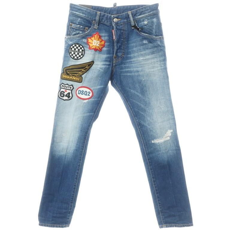 ディースクエアード DSQUARED2 SKATER JEAN ワッペン付 ユーズド
