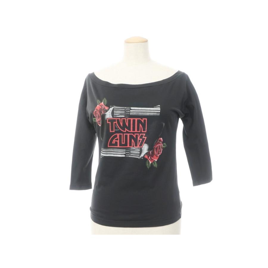 新品】ディースクエアード DSQUARED2 コットン天竺 プリント 七分袖