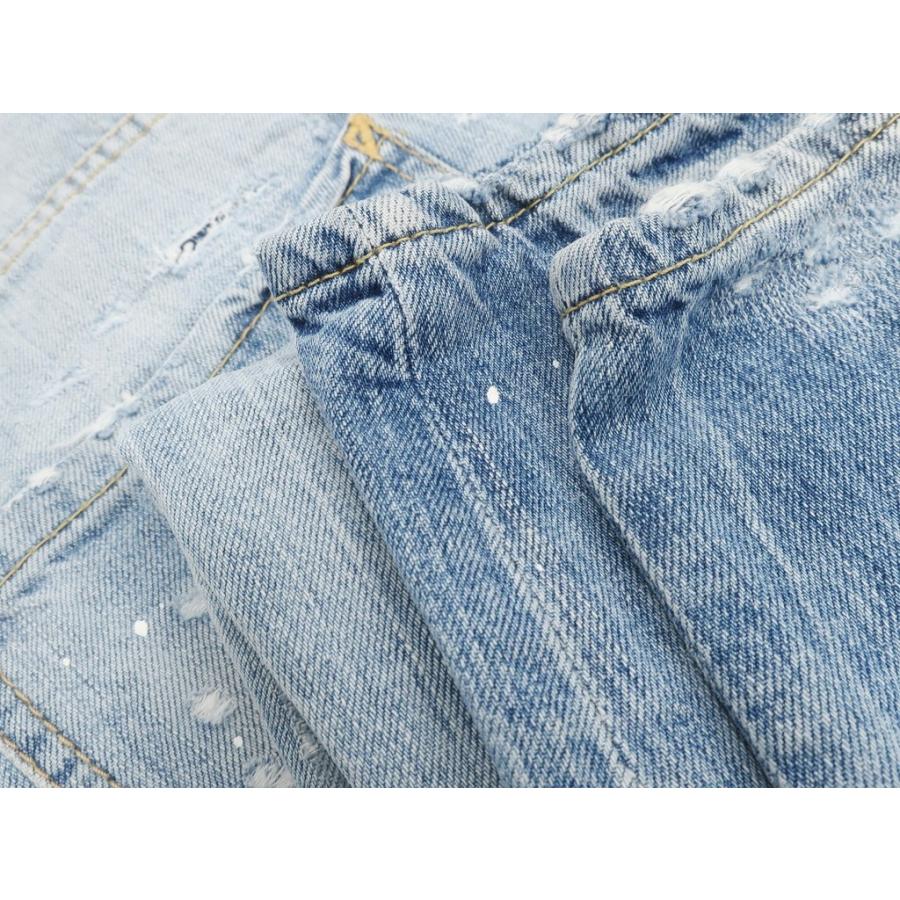 デニムパンツ DSQ2 クラッシュ＆ダメージボタンフライデニムパンツ 
