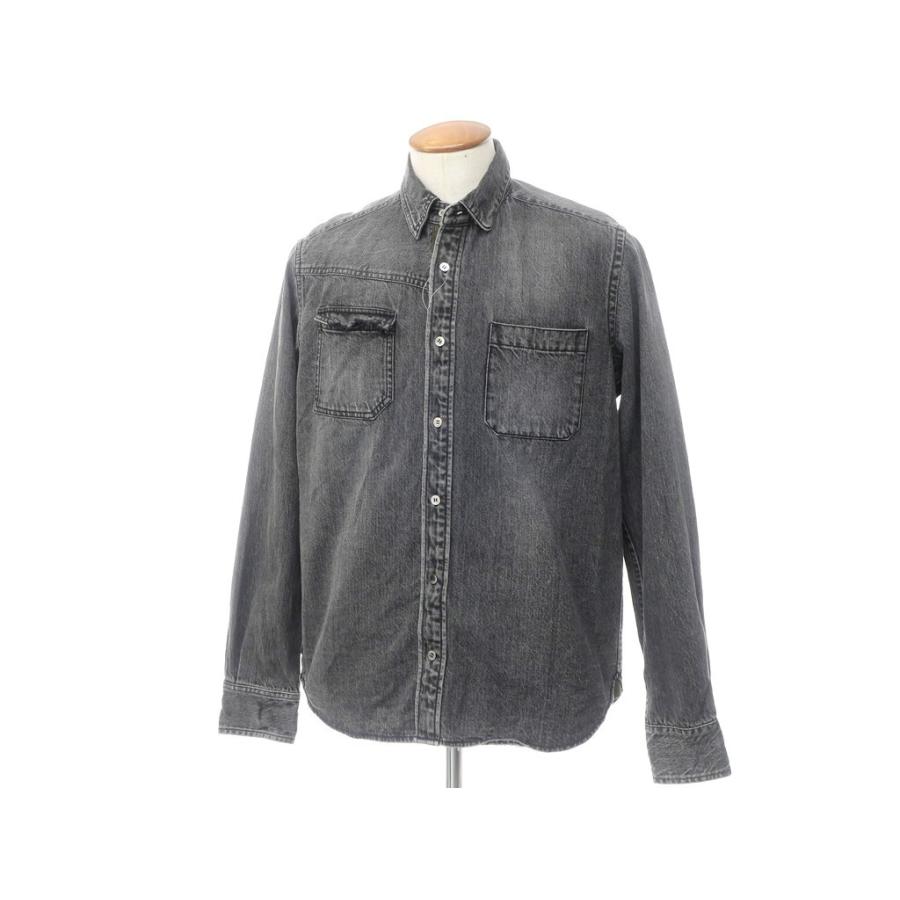 サカイ sacai 再構築 ドッキング デニム シャツ グレー 表記なし(M位 