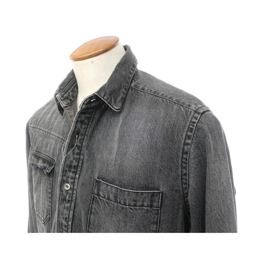 サカイ sacai 再構築 ドッキング デニム シャツ グレー 表記なし(M位 