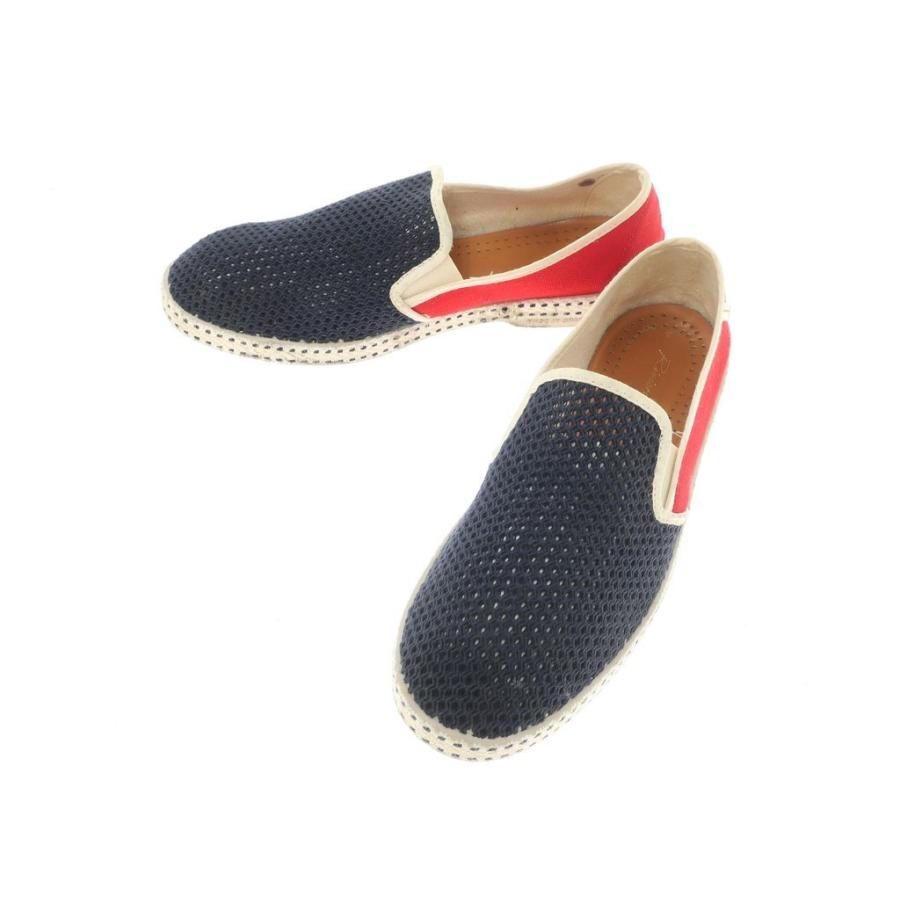 安いそれに目立つ リビエラ Rivieras 41 ネイビー レッド スリッポンシューズ メッシュキャンバス オックスフォードシューズ Www Goldenshoppingcalhau Com Br