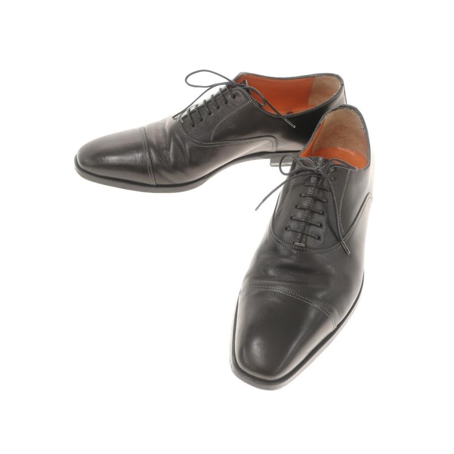 サントーニ Santoni ストレートチップ ドレスシューズ ブラック 8 F