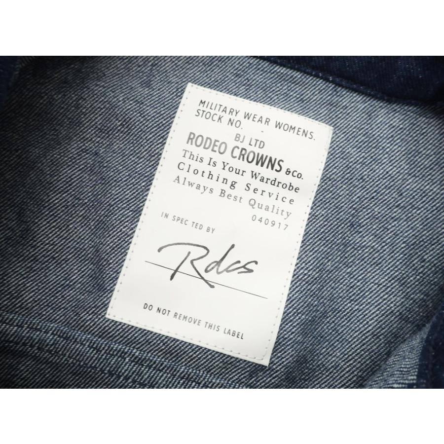未使用 ロデオ クラウンズ RODEO CROWNS ドロップショルダー デニムジャケット Gジャン ブルー F|ritagliolibro|08