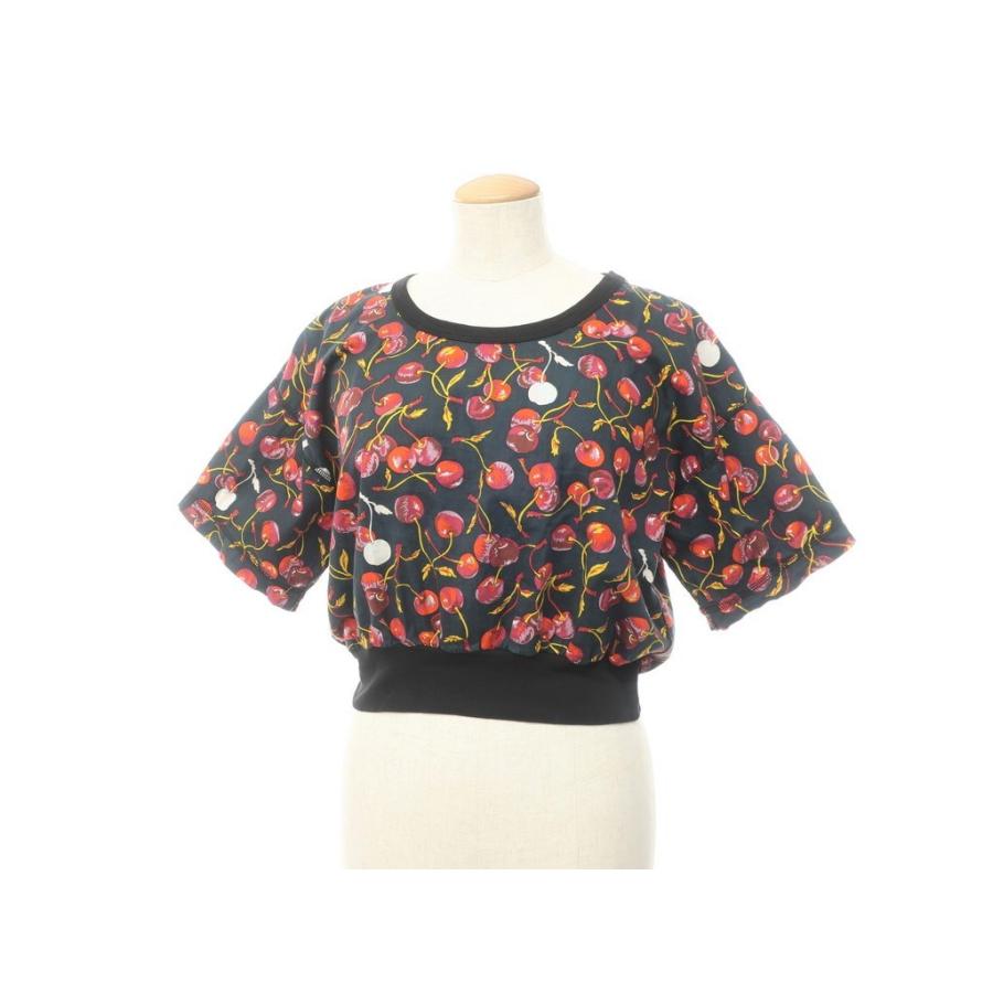 ソニアリキエル SONIA RYKIEL チェリー柄プリント コットン 半袖