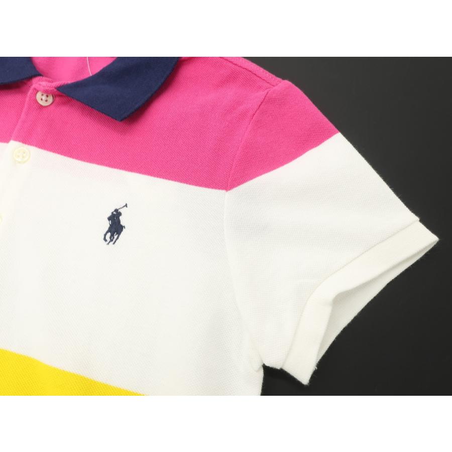 未使用 ラルフローレン Ralph Lauren マルチボーダー 鹿の子 半袖