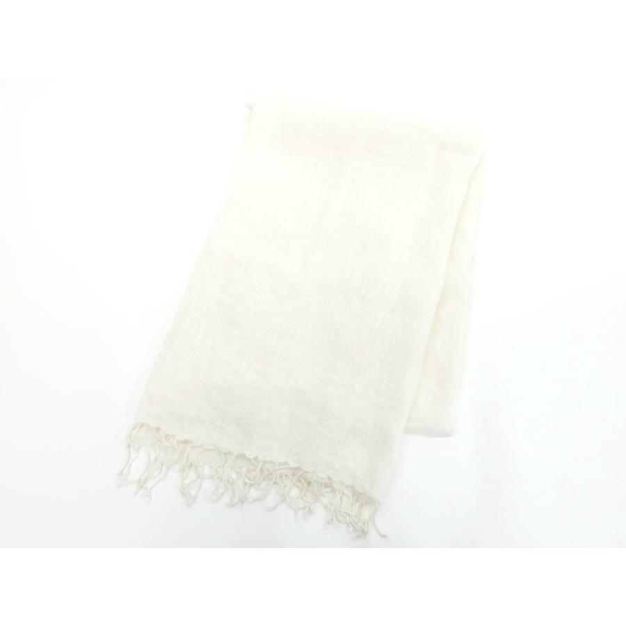 カディーアンドコー KHADI & CO リネン 大判ストール ホワイト[DPD] :1