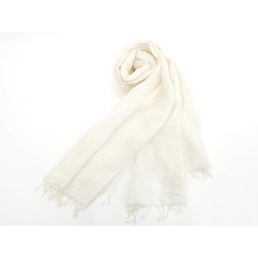 カディーアンドコー KHADI & CO リネン 大判ストール ホワイト[DPD] :1