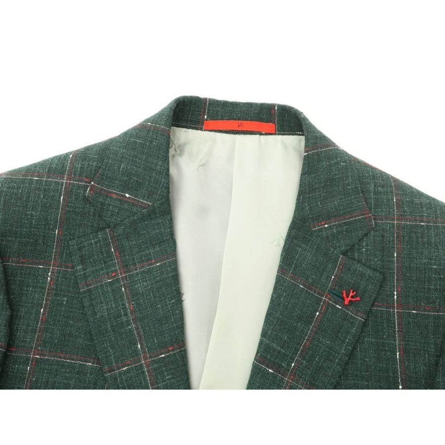 数量限定 イザイア ISAIA CORTINA コルティナ ウールシルクリネン チェック 2つボタンスーツ グリーン×レッド×ホワイト 48[EPD] 【IQ1127884196】(40669円)