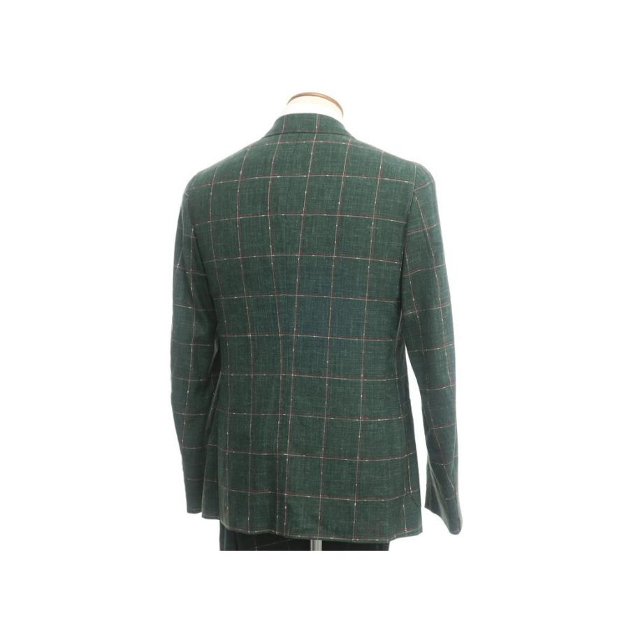 数量限定 イザイア ISAIA CORTINA コルティナ ウールシルクリネン チェック 2つボタンスーツ グリーン×レッド×ホワイト 48[EPD] 【IQ1127884196】(40669円)