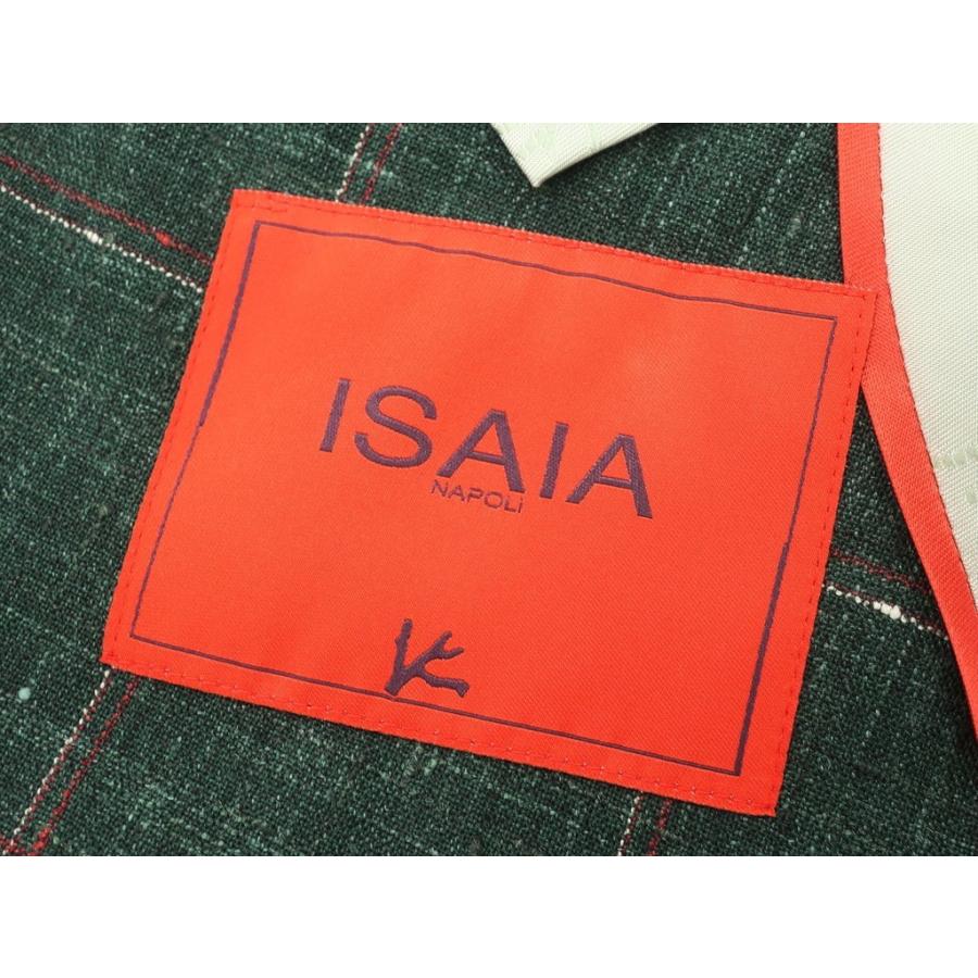 数量限定 イザイア ISAIA CORTINA コルティナ ウールシルクリネン チェック 2つボタンスーツ グリーン×レッド×ホワイト 48[EPD] 【IQ1127884196】(40669円)