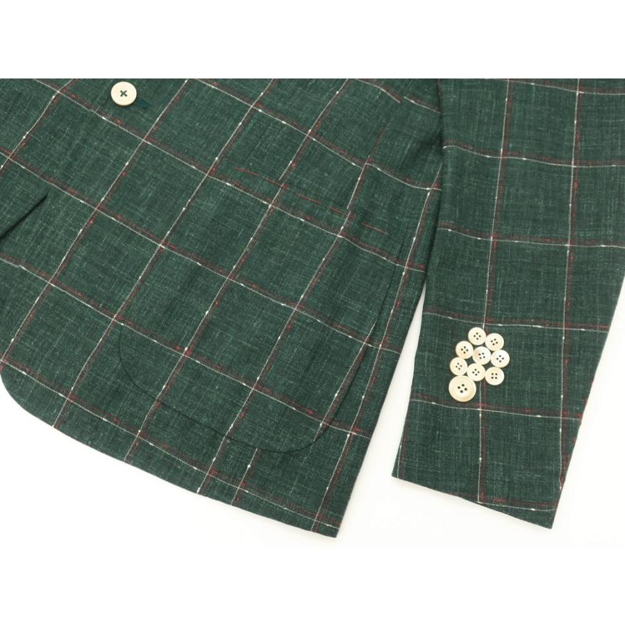 数量限定 イザイア ISAIA CORTINA コルティナ ウールシルクリネン チェック 2つボタンスーツ グリーン×レッド×ホワイト 48[EPD] 【IQ1127884196】(40669円)