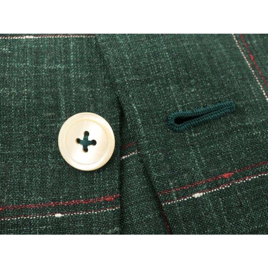 数量限定 イザイア ISAIA CORTINA コルティナ ウールシルクリネン チェック 2つボタンスーツ グリーン×レッド×ホワイト 48[EPD] 【IQ1127884196】(40669円)