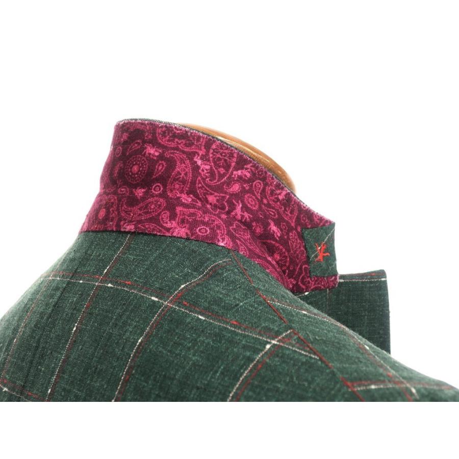 数量限定 イザイア ISAIA CORTINA コルティナ ウールシルクリネン チェック 2つボタンスーツ グリーン×レッド×ホワイト 48[EPD] 【IQ1127884196】(40669円)