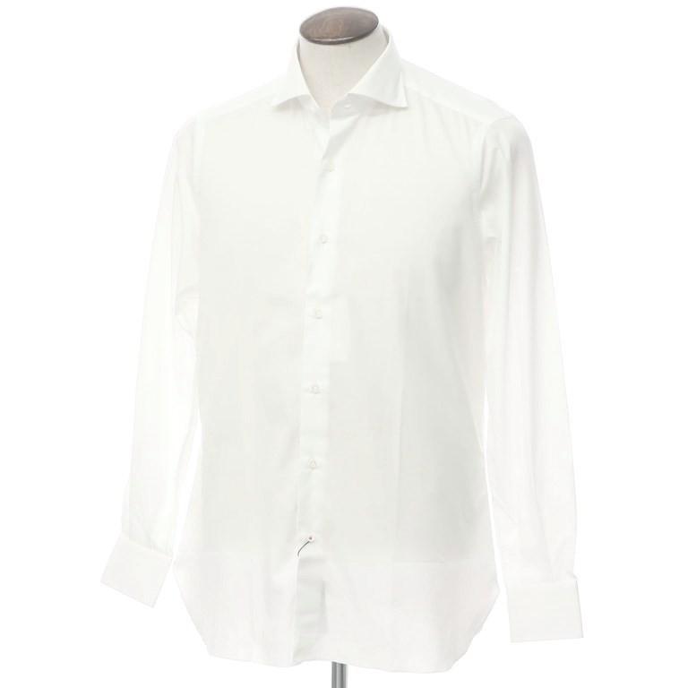 イザイア ISAIA LEUCA ワイドカラー ドレスシャツ ホワイト 41[CPD]｜ritagliolibro