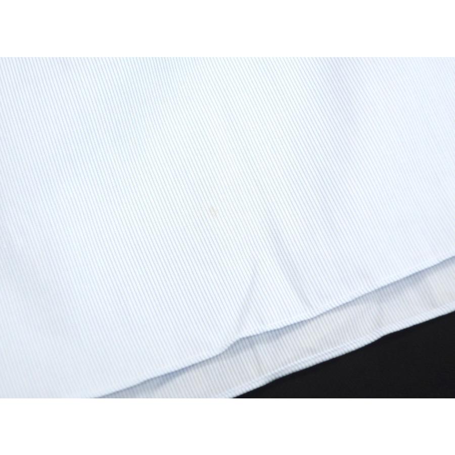 アウトレット イザイア ISAIA LEUCA ストライプ ワイドカラー ドレスシャツ ライトブルー×ホワイト 41｜ritagliolibro｜09