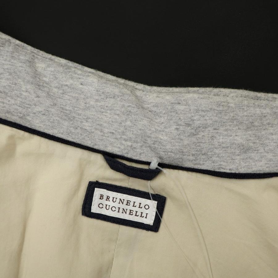 【中古】ブルネロクチネリ Brunello Cucinelli リネン ダウンベスト ブルゾン ネイビー【サイズL】[BPD]｜ritagliolibro｜08