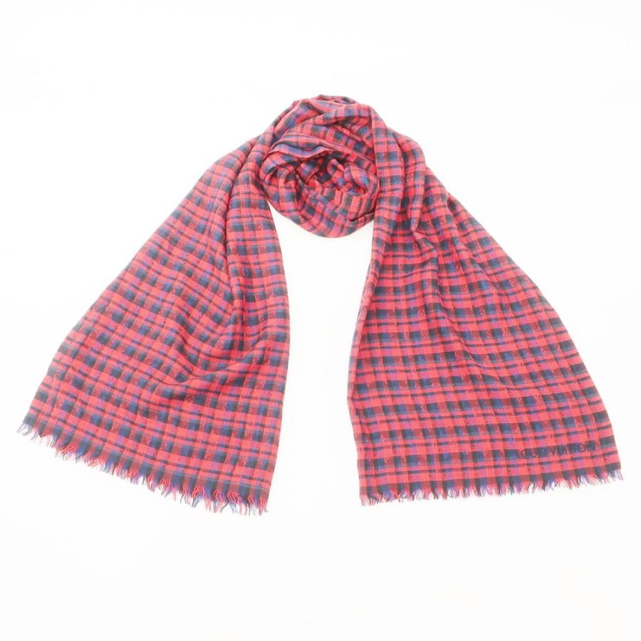 中古】ルイ ヴィトン LOUIS VUITTON ウールシルク チェック モノグラム