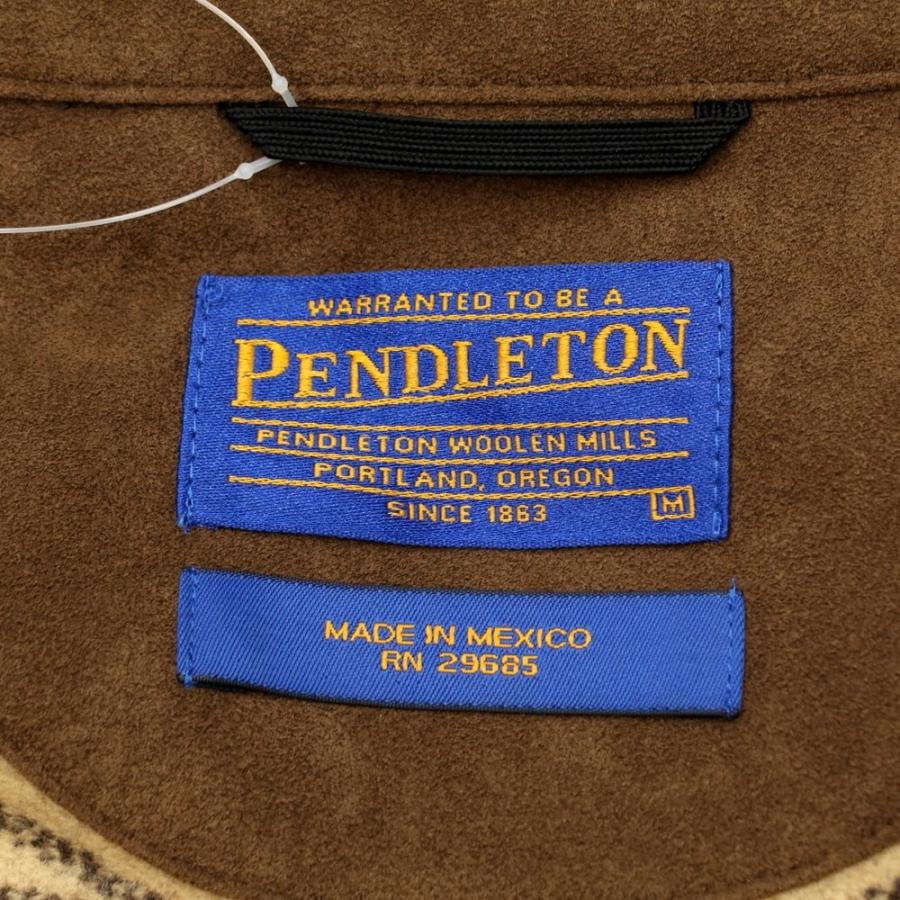 【中古】ペンドルトン PENDLETON The Badlands Jacket ウールコットン ネイティブ カバーオール ベージュxブラウン【サイズM】[APD]｜ritagliolibro｜06