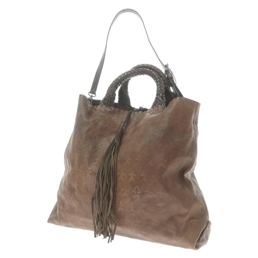 中古】エンリーベグリン HENRY BEGUELIN オミノ エンボス レザー