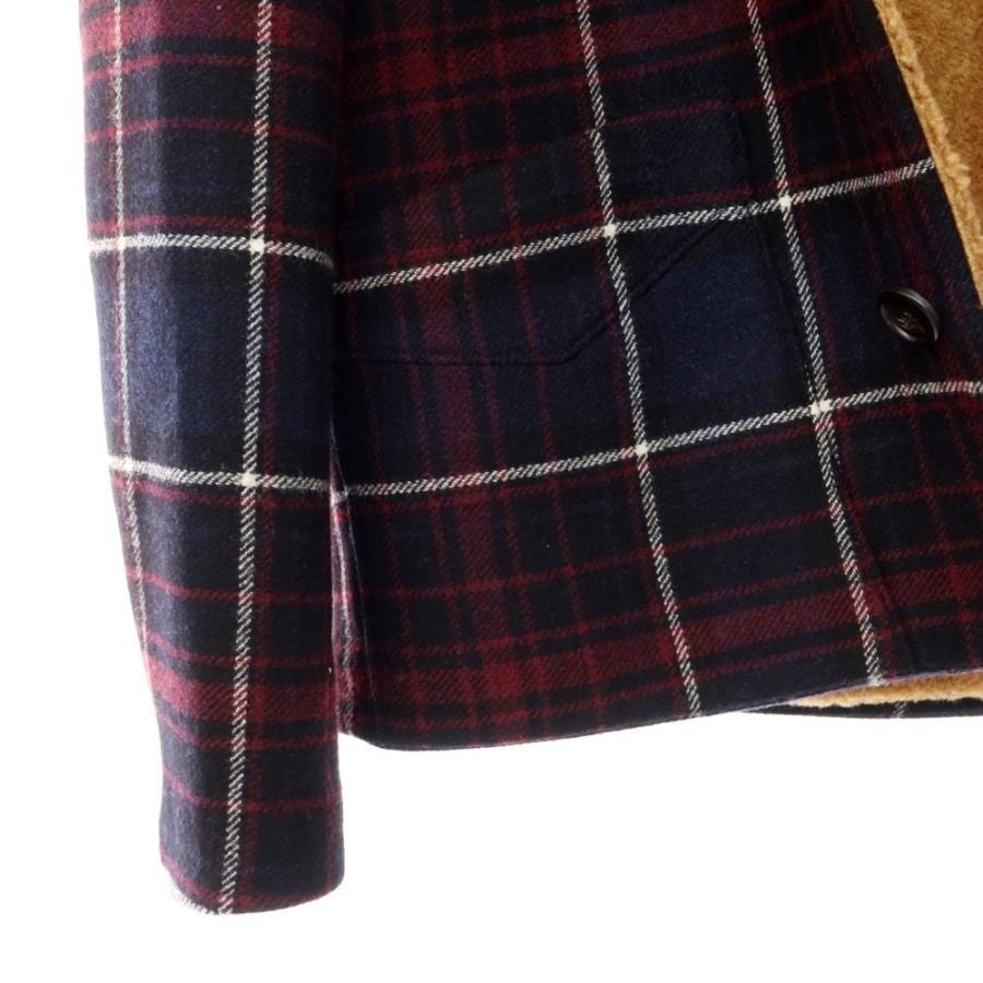 中古】マルニ MARNI ウールナイロン チェック ボア 中綿 ワーク