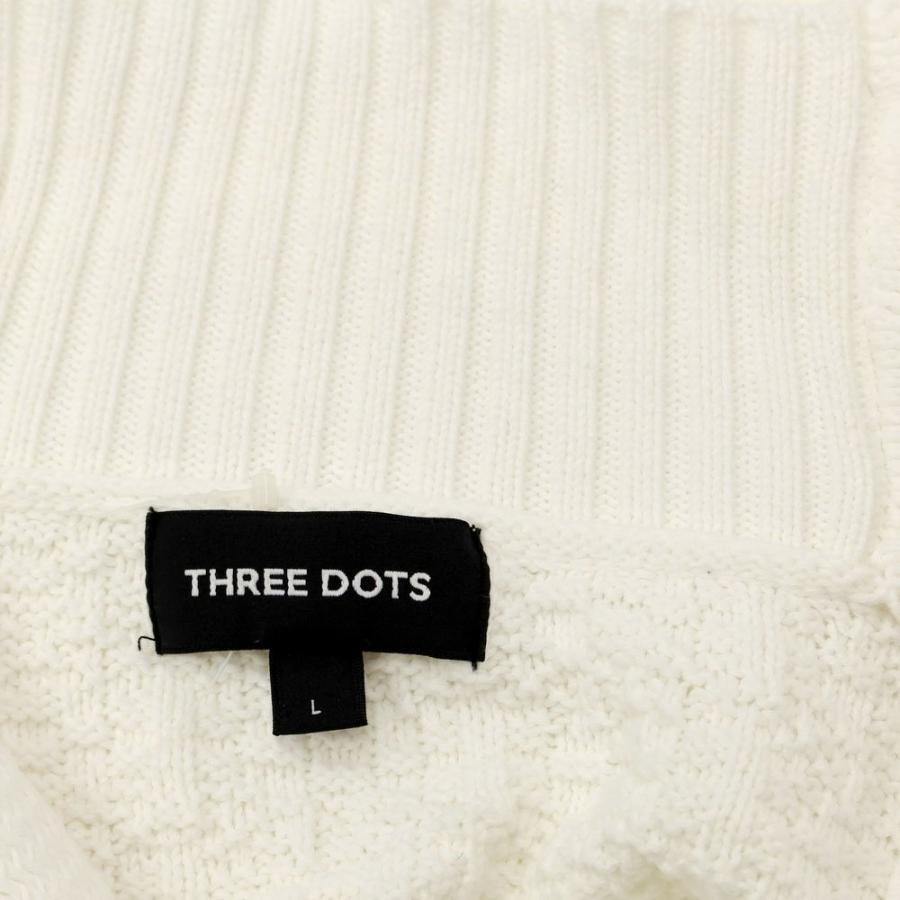 中古】スリードッツ three dots ミドルゲージコットン ニット