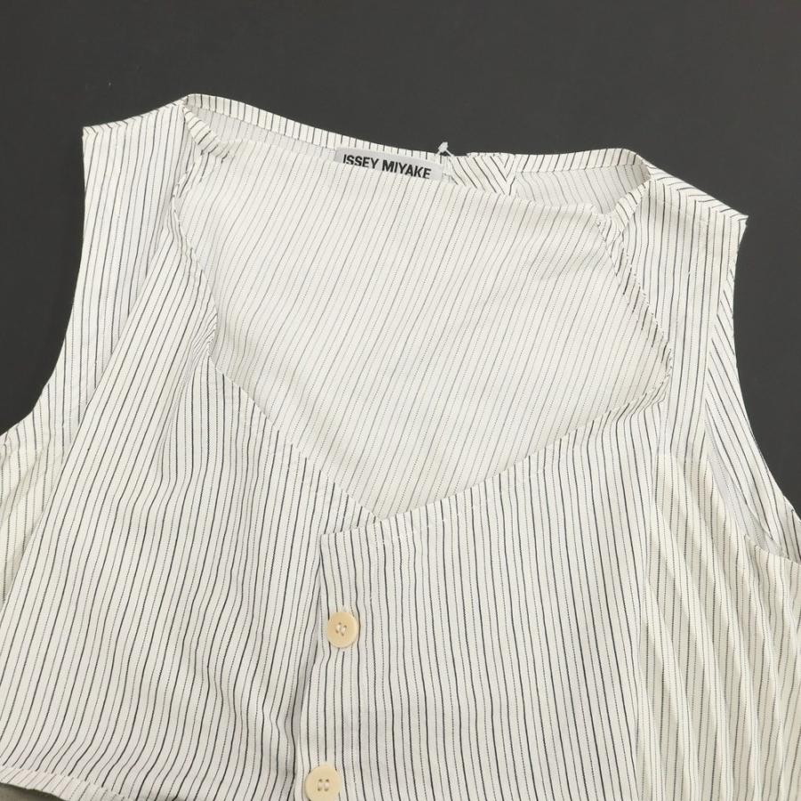 中古】イッセイミヤケ ISSEY MIYAKE 2022年春夏 ストライプ プリーツ
