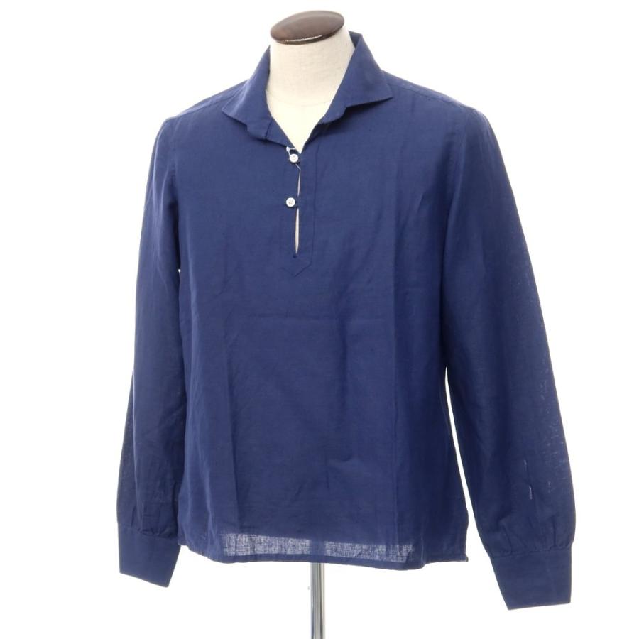 中古】チリエッロ CIRIELLO リネンコットン カプリシャツ ネイビー 