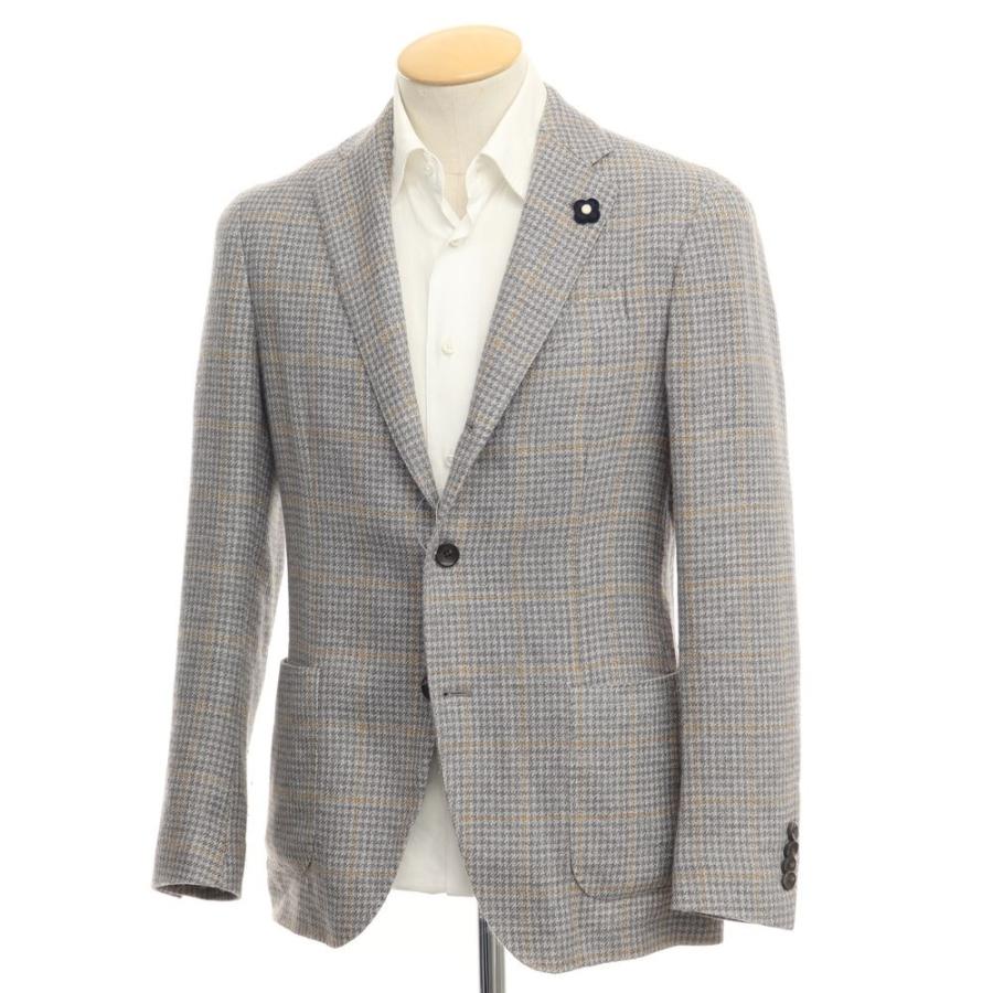 中古】ラルディーニ LARDINI ウールリネン チェック 3B アンコン