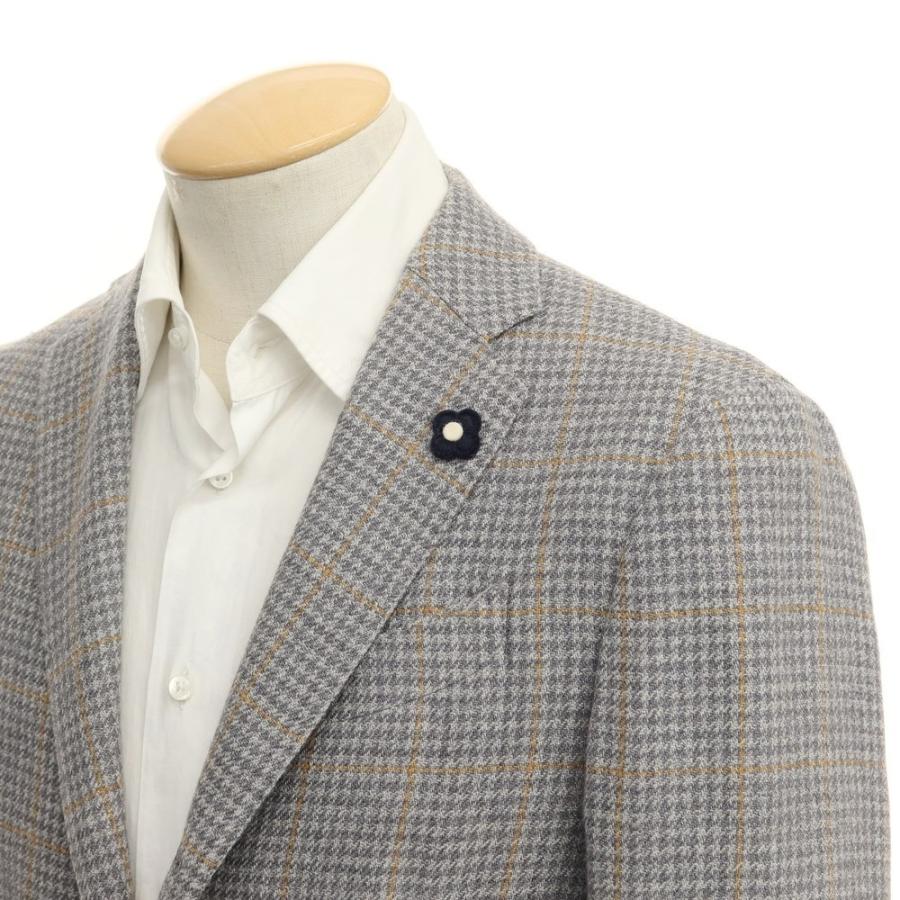 中古】ラルディーニ LARDINI ウールリネン チェック 3B アンコン